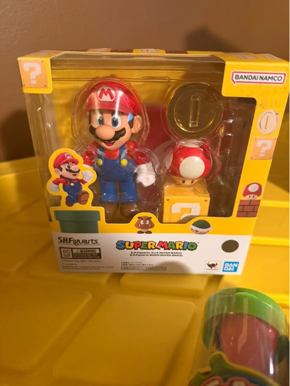 S.H.Figuarts Super Mario Action Figure Set w/ Coin & Mushroom New